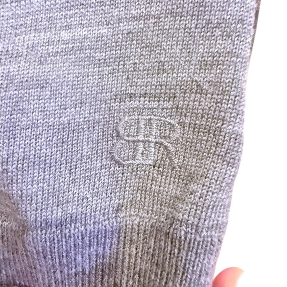 Banana Republic Men's Heather Gray Blokecore Merino Wool Crewneck Sweater sz L